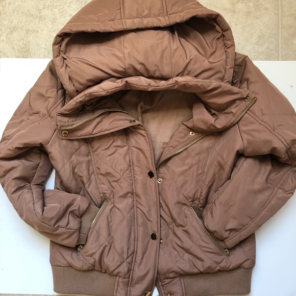 Chocolate Puffy lightweight Jacket - Picture 2 of 4